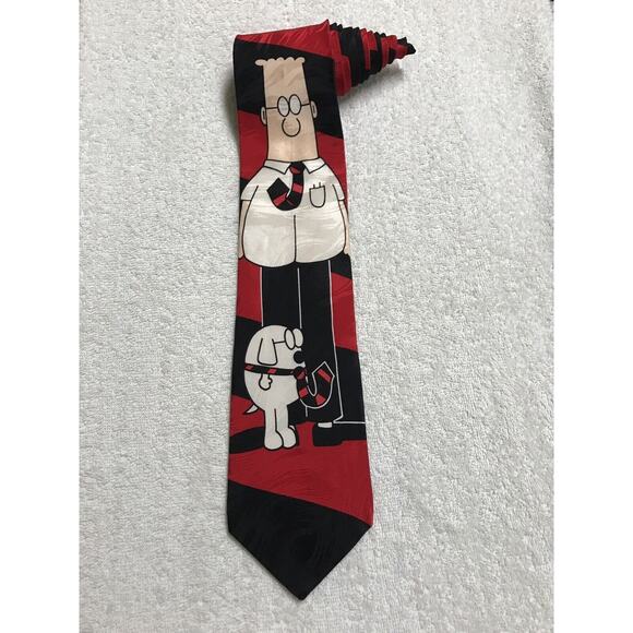 Softwear Dilbert Cartoon Vintage Novelty Tie Necktie Mens - Picture 1 of 5